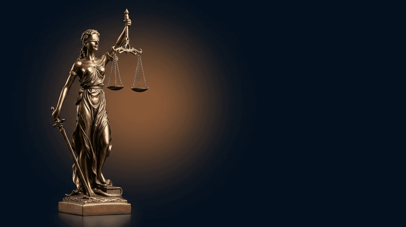 La Justicia — balanza y espada, símbolo del derecho